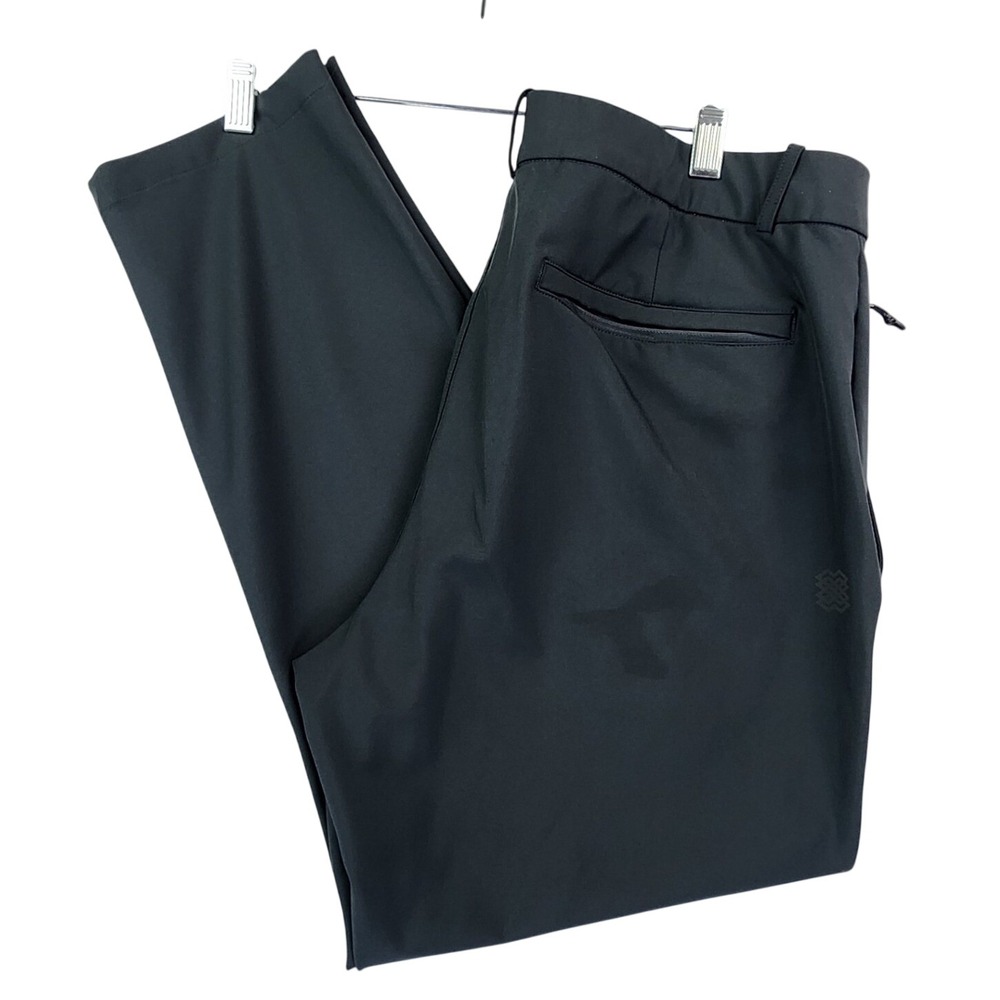 FLX 34x30 Gray Active Chino Pants Stretch Performance Commuter Golf Techwear Men